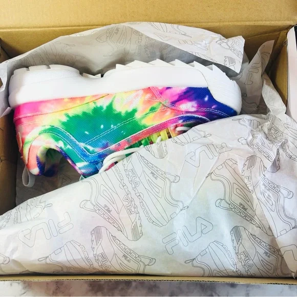 NEW Fila Disruptor II Tie Dye 5XM00819-775 Womens Shoes Sneakers Size 6 - Picture 11 of 14
